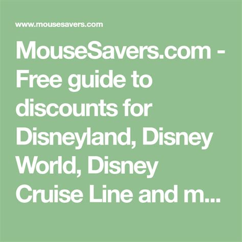 mousesavers sweepstakes|Walt Disney World Discounts & Deals .